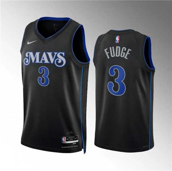 Men%27s Dallas Mavericks #3 Alex Fudge Black 2023-24 City Edition Stitched Basketball Jersey Dzhi->cleveland cavaliers->NBA Jersey